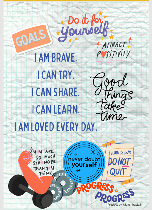 Goals vision board teen poster